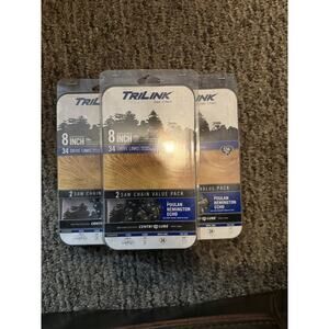 Lot Of 3New 2-Pack TriLink Saw Chain 8 In S34 Low kickback Echo Remington Poulan